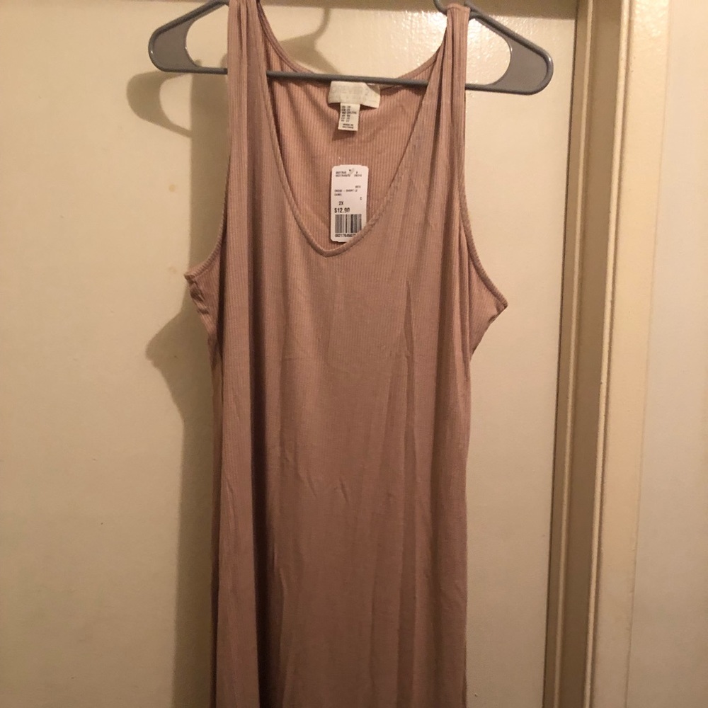Ribbed mini bodycon tank dress